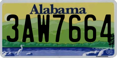 AL license plate 3AW7664