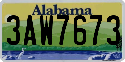 AL license plate 3AW7673