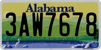 AL license plate 3AW7678