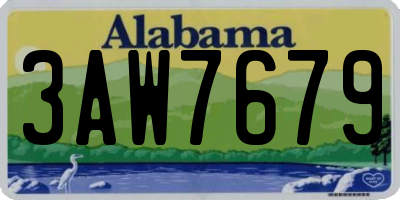AL license plate 3AW7679
