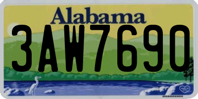 AL license plate 3AW7690