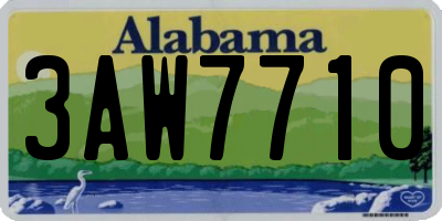 AL license plate 3AW7710