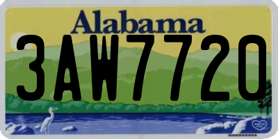 AL license plate 3AW7720