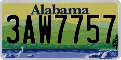 AL license plate 3AW7757