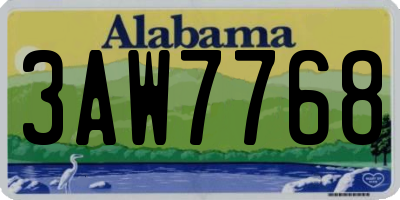 AL license plate 3AW7768