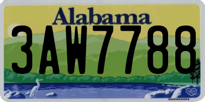 AL license plate 3AW7788