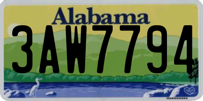 AL license plate 3AW7794