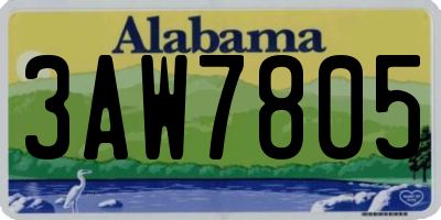 AL license plate 3AW7805