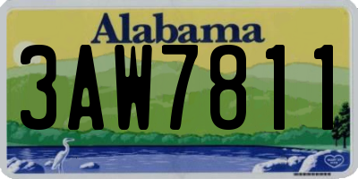 AL license plate 3AW7811