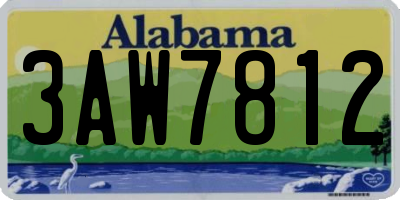 AL license plate 3AW7812