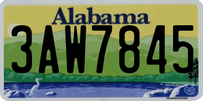 AL license plate 3AW7845