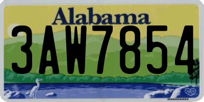 AL license plate 3AW7854