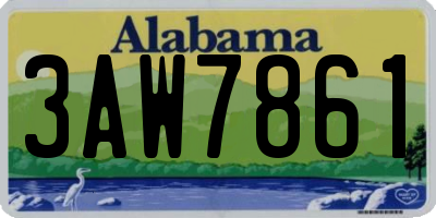 AL license plate 3AW7861