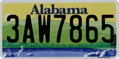 AL license plate 3AW7865