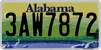 AL license plate 3AW7872