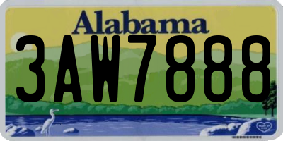 AL license plate 3AW7888