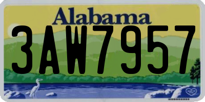 AL license plate 3AW7957