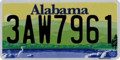 AL license plate 3AW7961