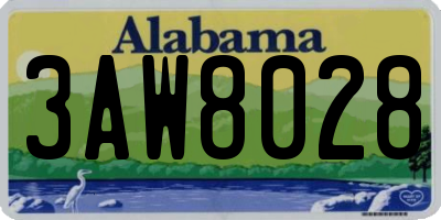 AL license plate 3AW8028