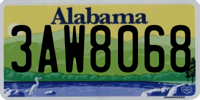 AL license plate 3AW8068