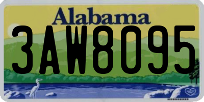 AL license plate 3AW8095