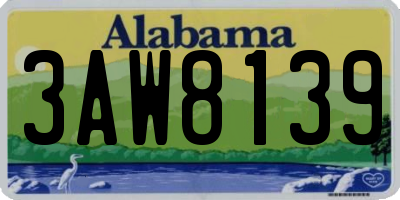 AL license plate 3AW8139