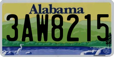 AL license plate 3AW8215