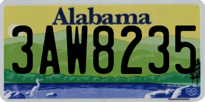 AL license plate 3AW8235