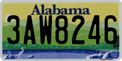 AL license plate 3AW8246