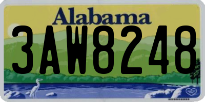 AL license plate 3AW8248