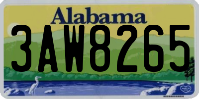 AL license plate 3AW8265