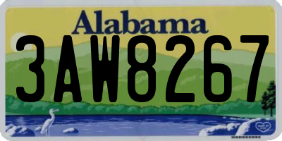 AL license plate 3AW8267