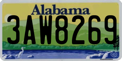AL license plate 3AW8269
