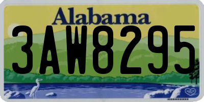AL license plate 3AW8295