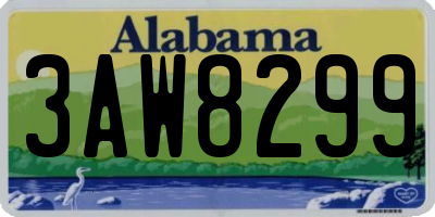 AL license plate 3AW8299