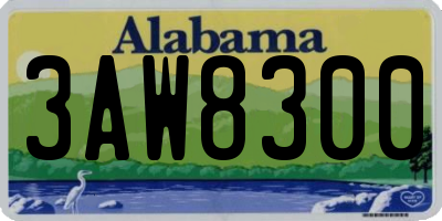 AL license plate 3AW8300