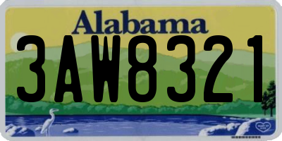 AL license plate 3AW8321