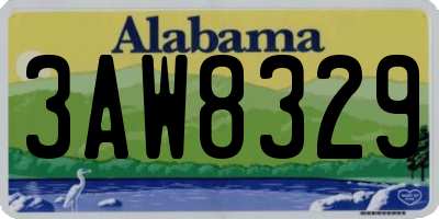 AL license plate 3AW8329