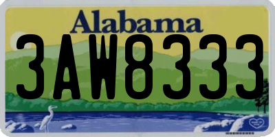 AL license plate 3AW8333