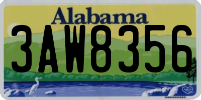 AL license plate 3AW8356