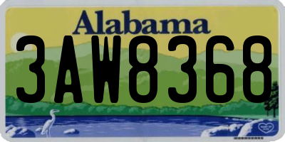 AL license plate 3AW8368