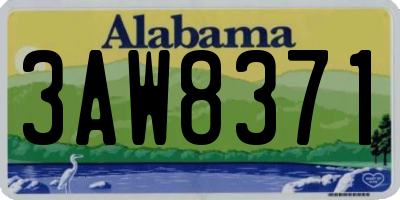 AL license plate 3AW8371
