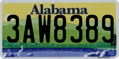 AL license plate 3AW8389