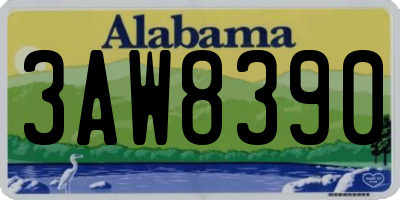 AL license plate 3AW8390