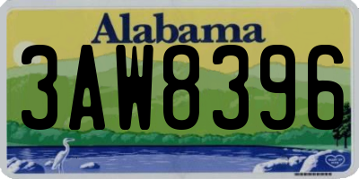 AL license plate 3AW8396