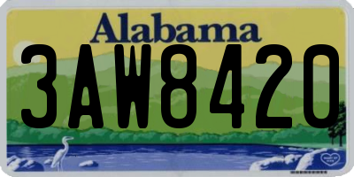AL license plate 3AW8420