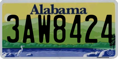 AL license plate 3AW8424