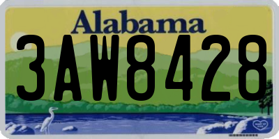AL license plate 3AW8428