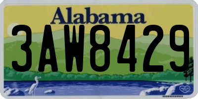 AL license plate 3AW8429