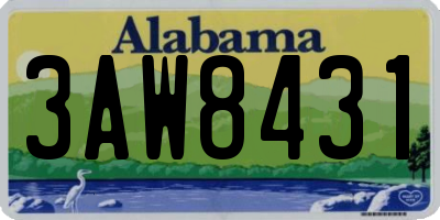 AL license plate 3AW8431